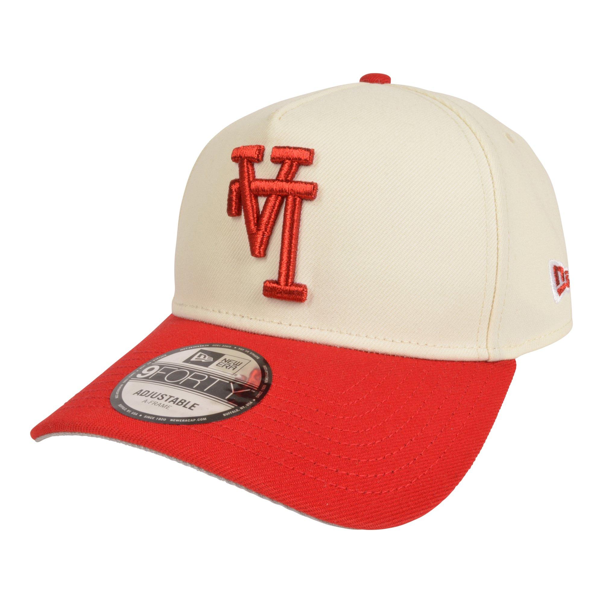 New Era Los Angeles Dodgers 9FORTY Upside Down Snapback Hat - Cream/Red - RED